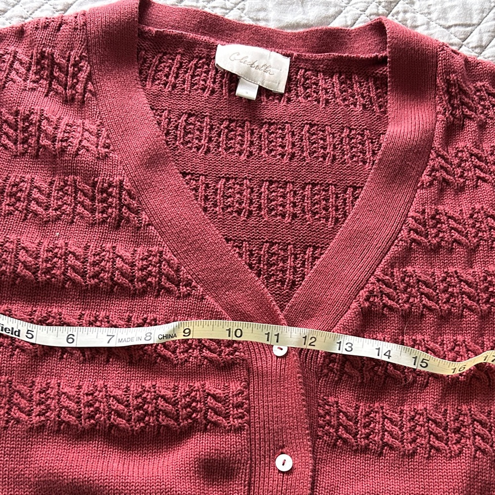 Cleobella Red Ruffled Cardigan - Picture 7 of 7
